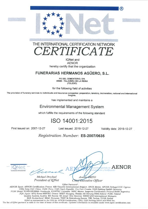 INTERNACIONAL IQNET ISO 14001